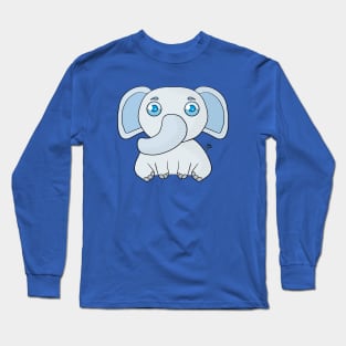 Blue elephant Long Sleeve T-Shirt